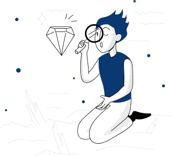 Ilustração procurando algo